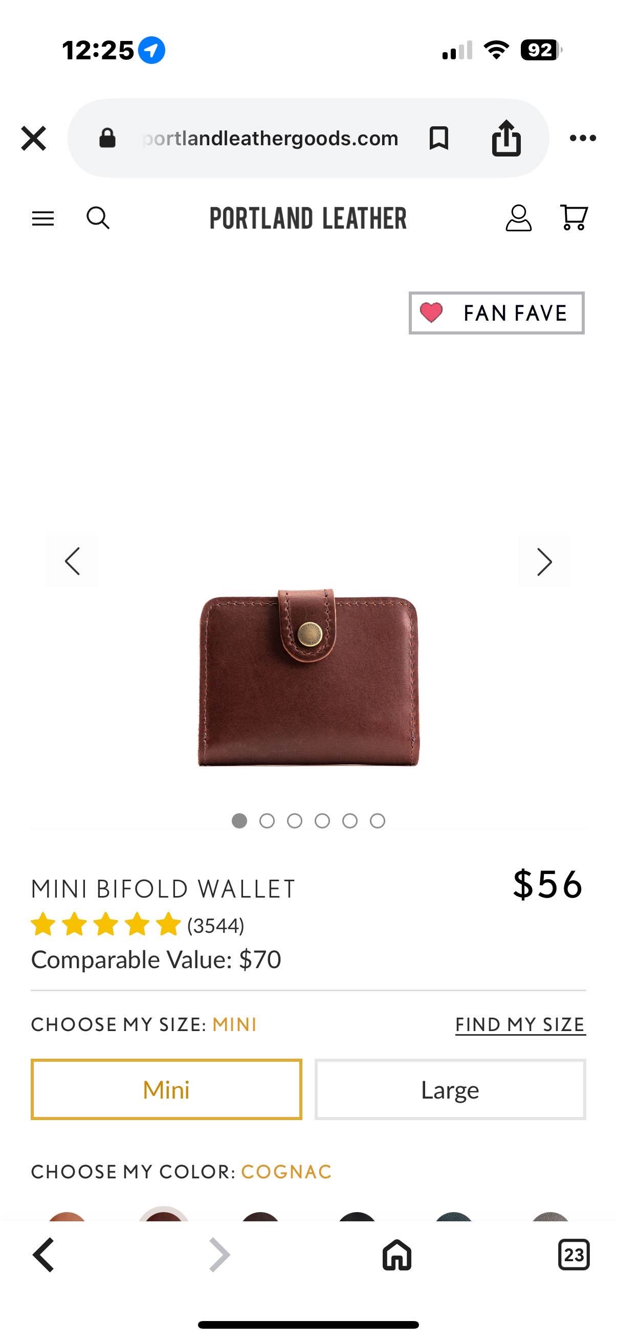 Portland Leather Mini Bifold Wallet