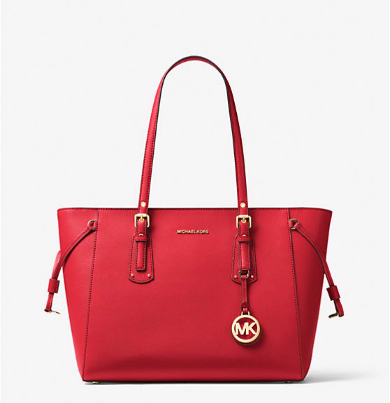 Voyager Medium Crossgrain Leather Tote Bag | Michael Kors