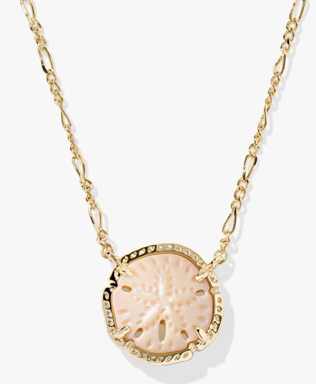 Sand Dollar Gold Short Pendant Necklace