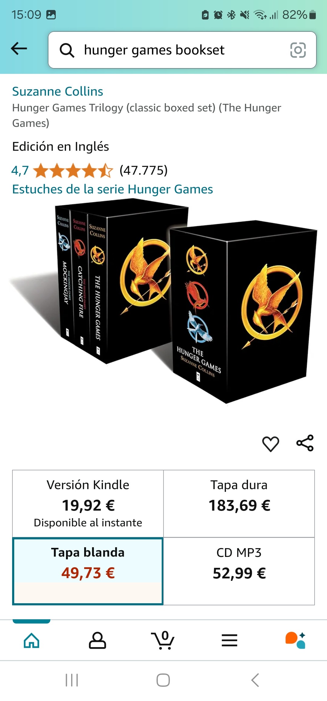 Hunger Games Trilogy (classic boxed set) (The Hunger Games) : Collins, Suzanne: Amazon.es: Libros