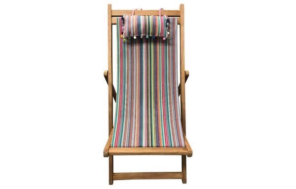 Multi Stripe Premium Deck Chair
