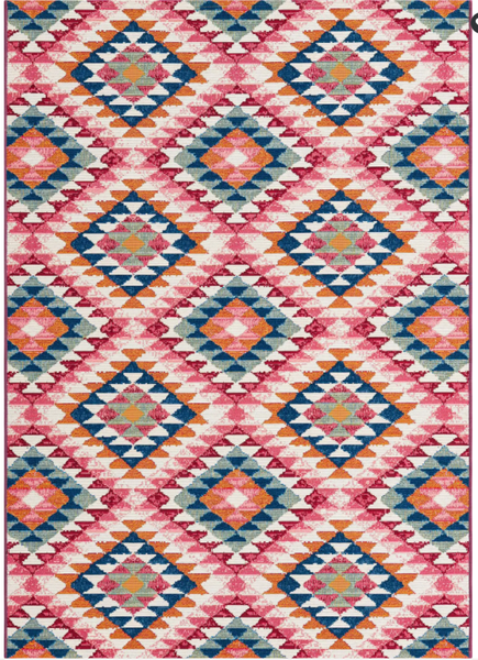 Multicolor 4' x 6' Outdoor Southwestern Rug | iRugs UK
