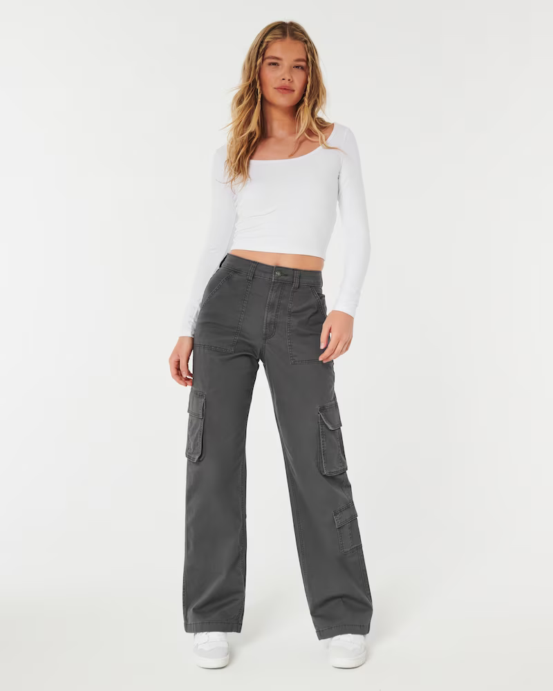 ULTRA HIGH-RISE 3-POCKET BAGGY CARGO PANTS