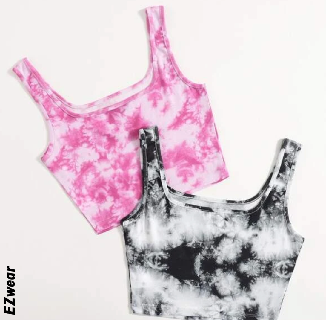 SHEIN EZwear 2 Pack Tie Dye Tank Top | SHEIN USA