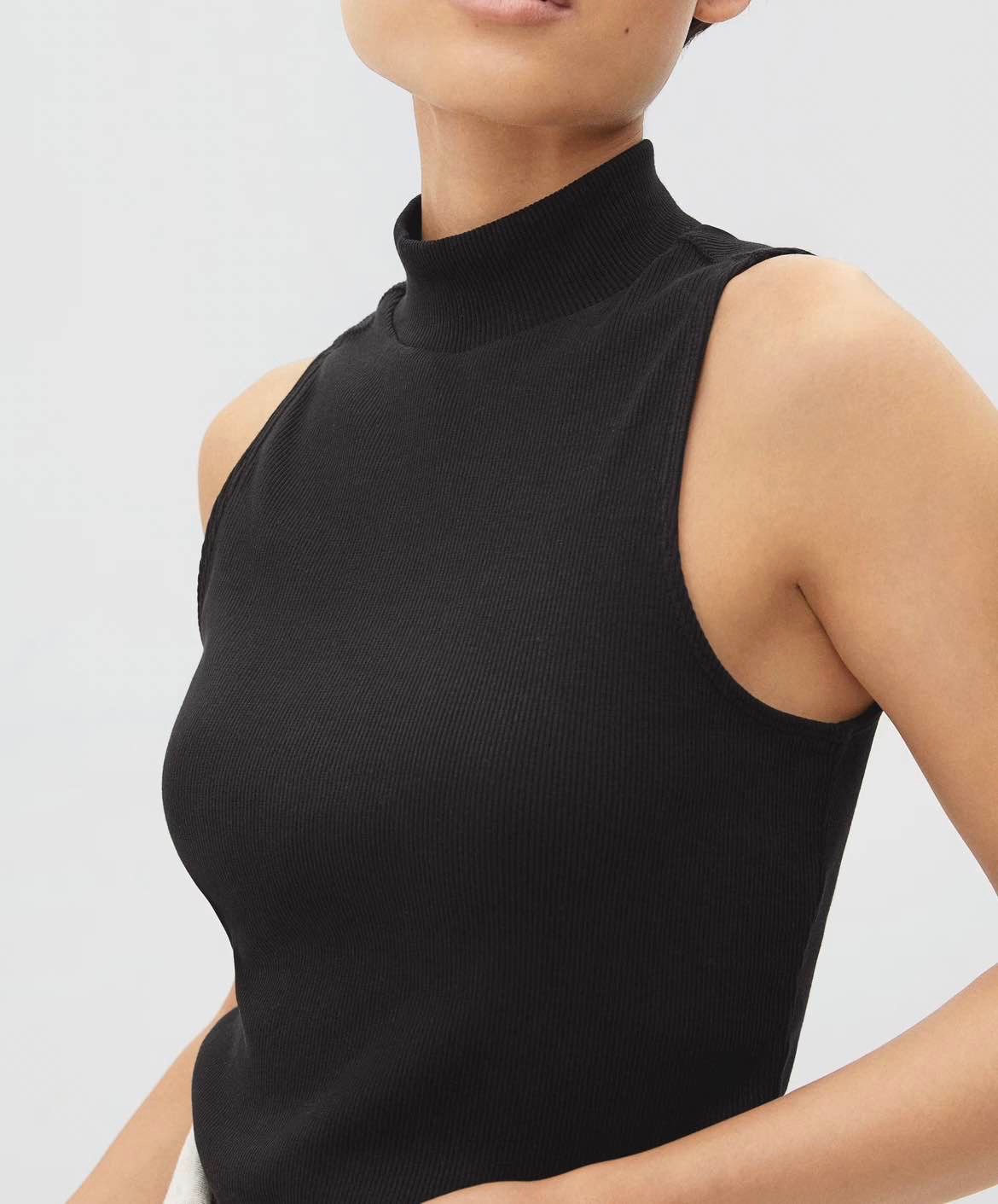 The Ribbed Mockneck Tank
