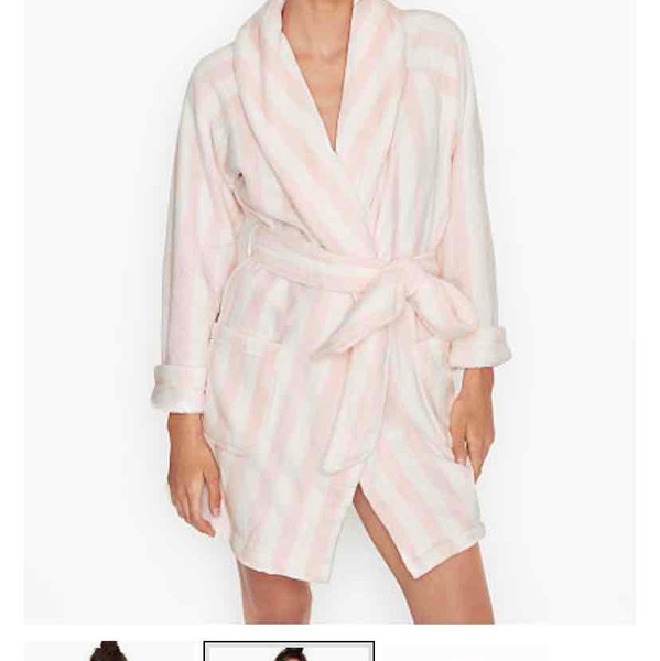 Logo Short Cozy Robe - Victoria's Secret - vs