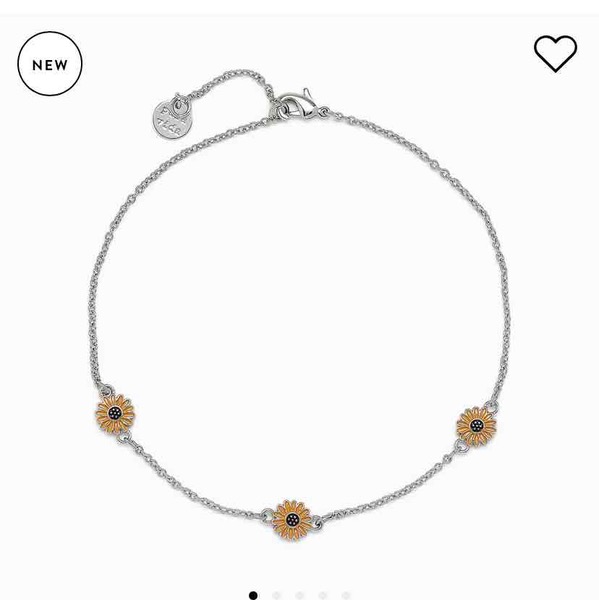 Enamel Sunflower Anklet
