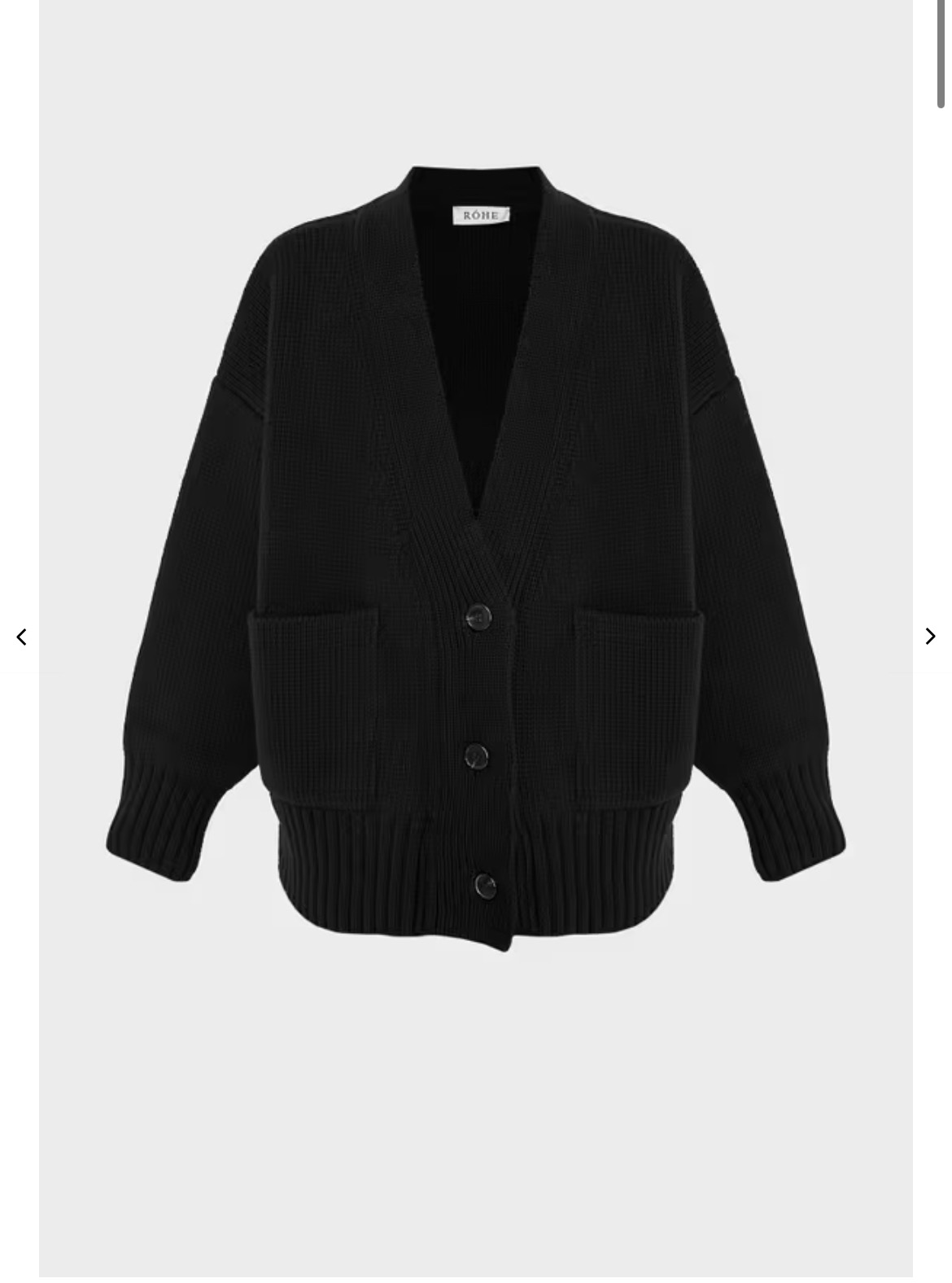 Rohe Wool Cardigan Black