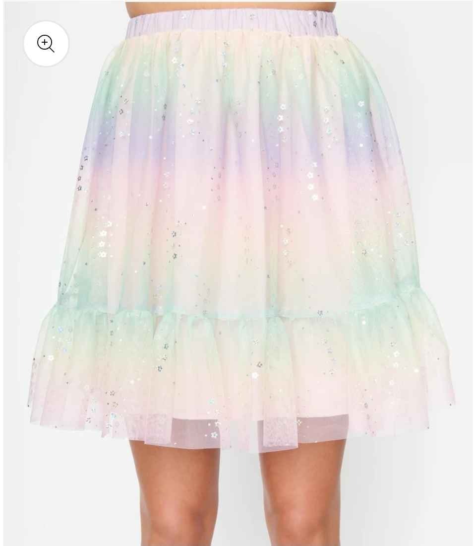 Smak Parlour Rainbow Tulle Twirl Power Flare Skirt