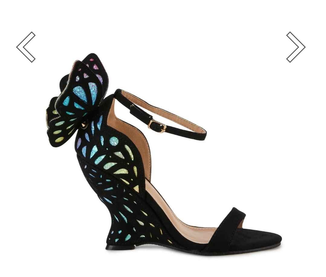 Butterfly Wedge Heels- Multi