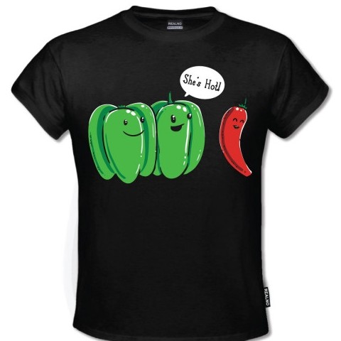 She's Hot - Peppers - Food - Majica