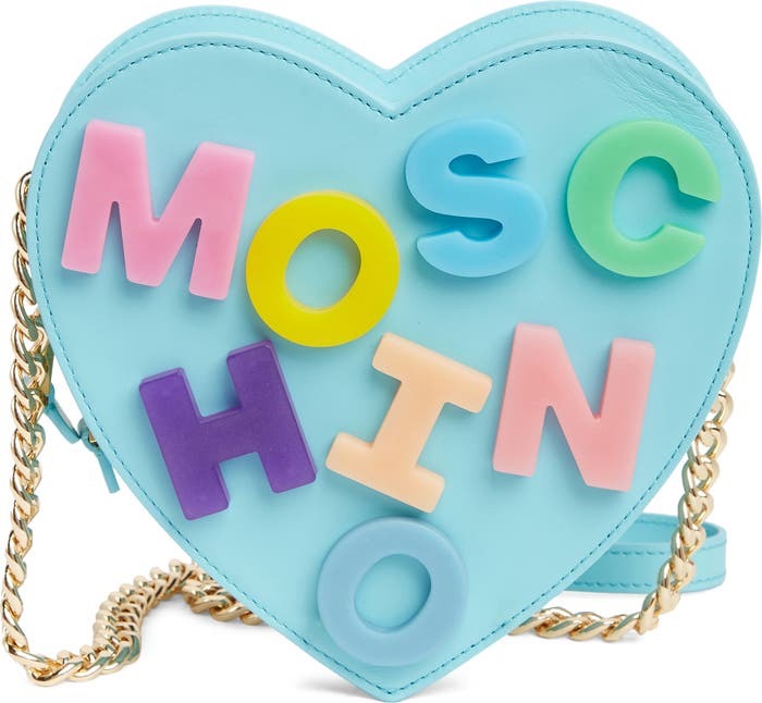 'Moschino' Leather Heart Bag