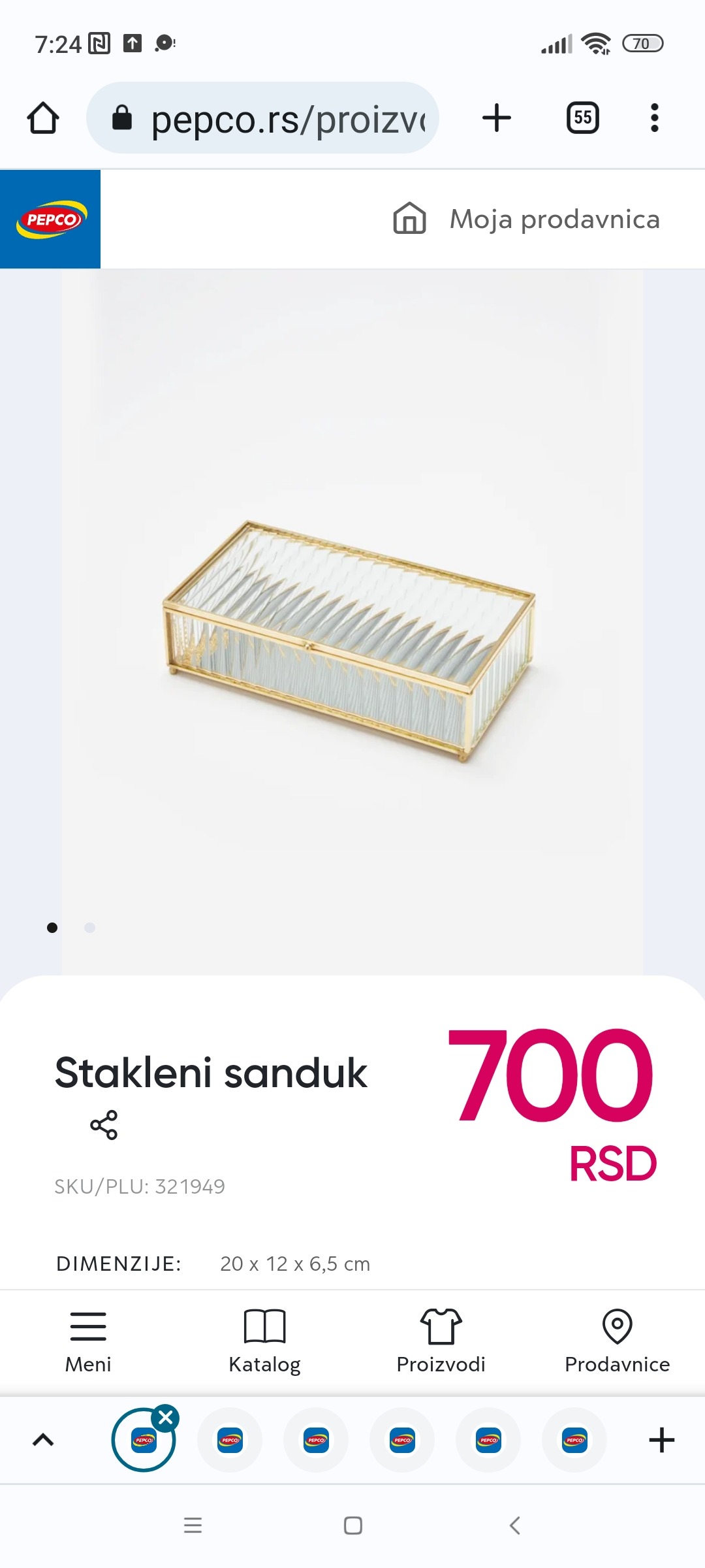 Tropic 321949 Stakleni sanduk - PEPCO Serbia
