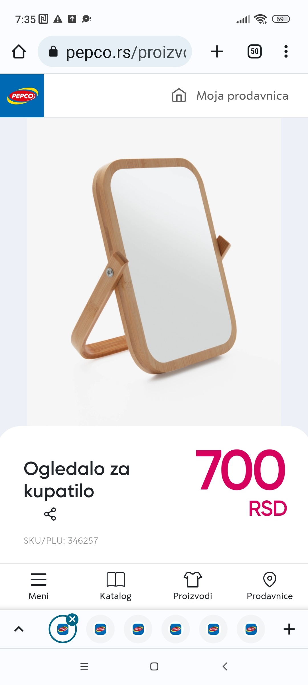 Ogledalo za kupatilo, 700 RSD. PEPCO