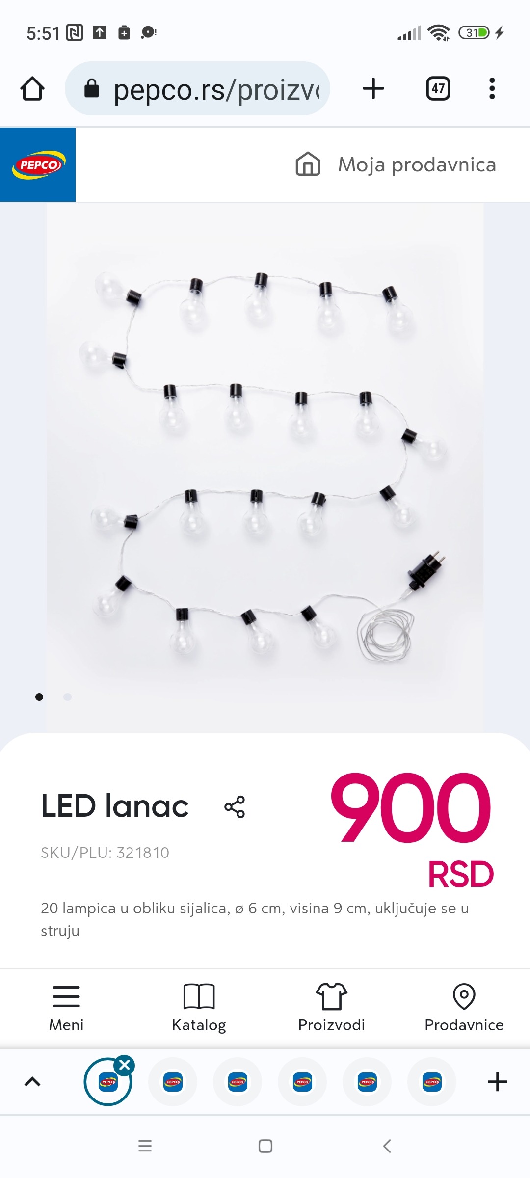 Tribal 321810 LED lanac - PEPCO Serbia