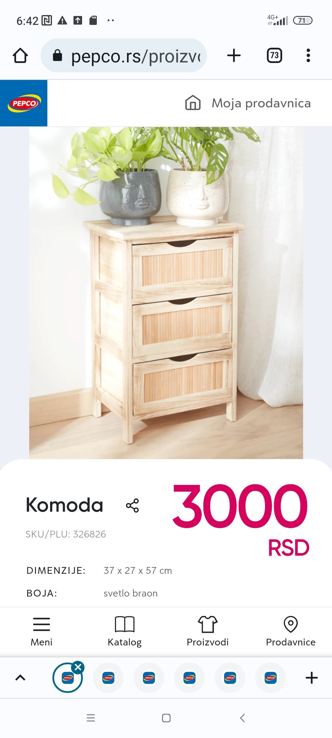 Komoda sa 3 fioke, 3000 RSD. Pogledajte u PEPCU.