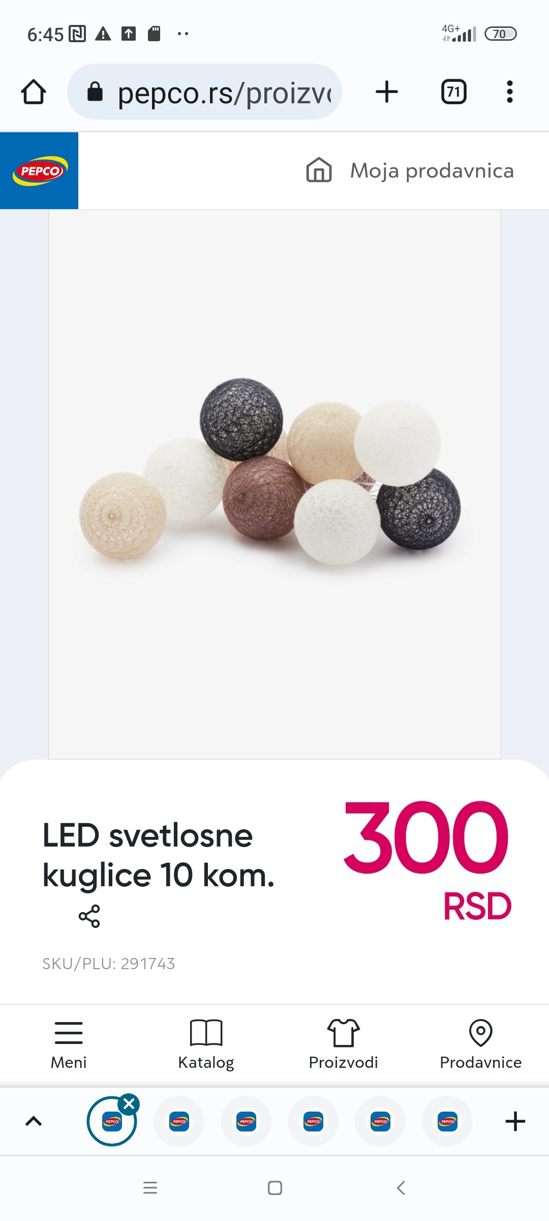 LED svetlosne kuglice 10 kom. P42 291743_3 - PEPCO Serbia