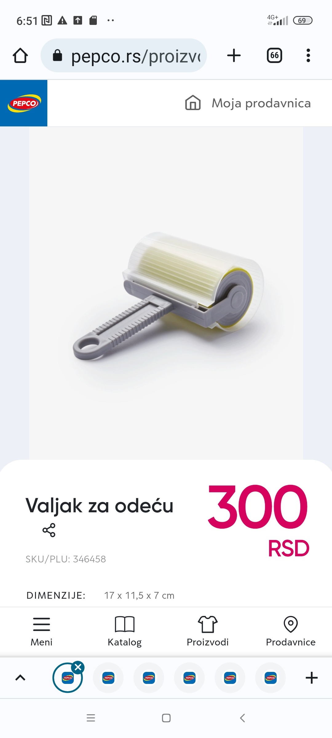 Valjak za odeću sa silikonskom rolnom, 300 RSD. PEPCO