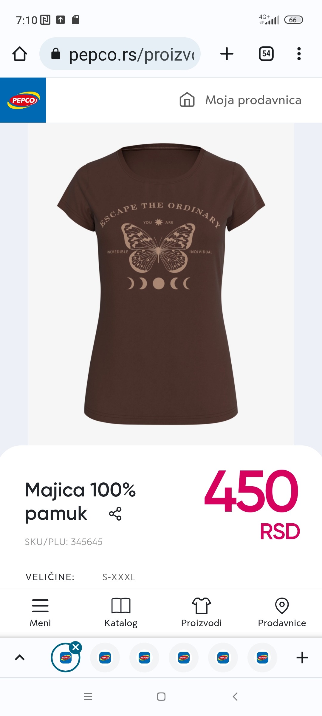 Majica 100% pamuk, 450 RSD. Pogledajte više u PEPCU