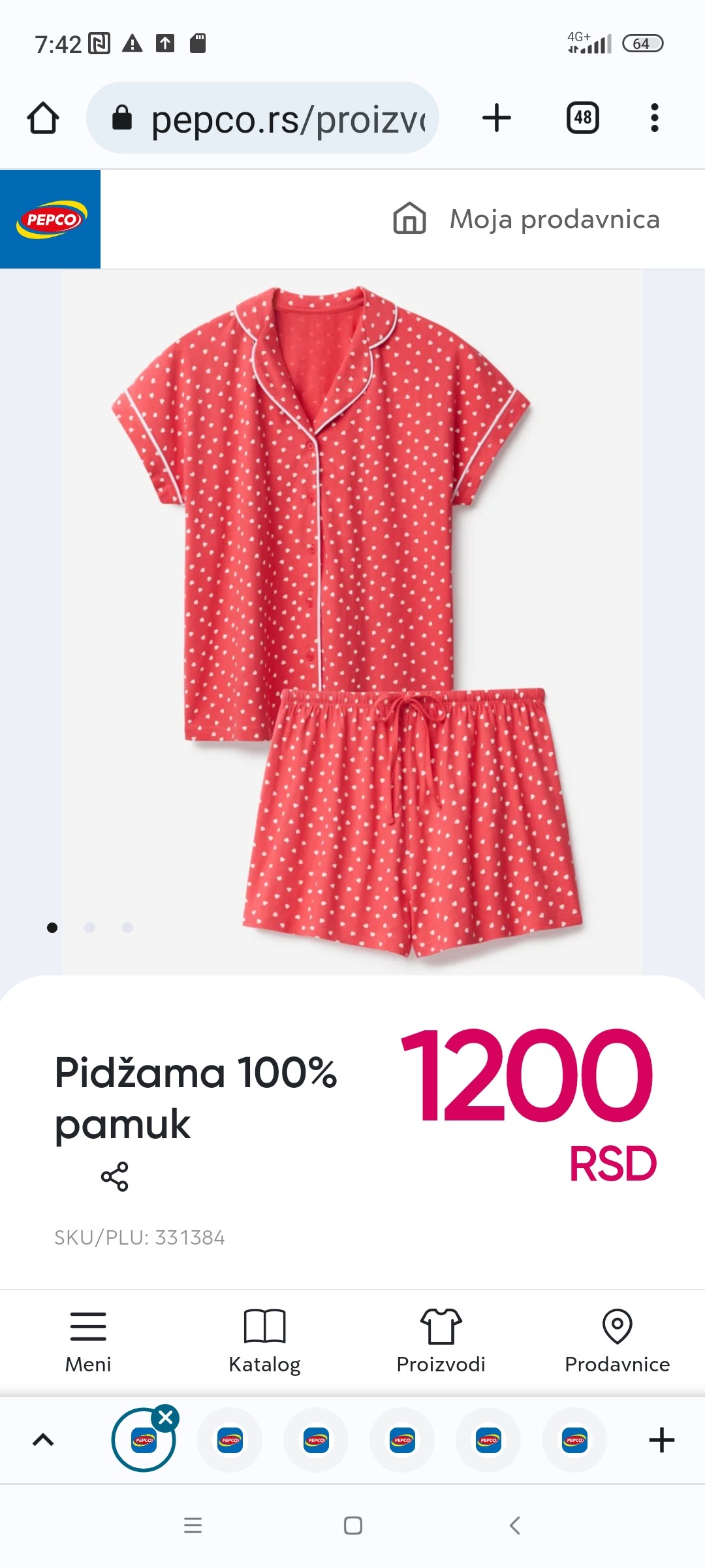 Pidžama 100% pamuk P19 331384 - PEPCO Serbia Pidžama za žene, 100% pamuk, dvodelna, 1200 RSD. Izaberite u PEPCU.