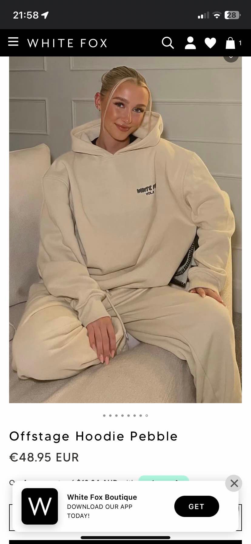 Offstage Hoodie Pebble