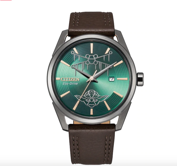 Men's Limited Edition Citizen Eco-Drive® Star Wars™ Dagobah™ Watch with Green Dial (Model: BM7417-01W)