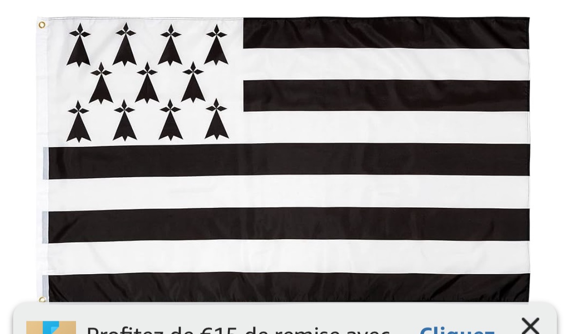 Drapeau breton petit 15cm