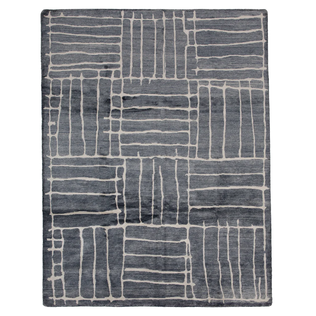 ABC Carpet - Grey Modern Wool Blend Rug - 8'1" x 10'2"