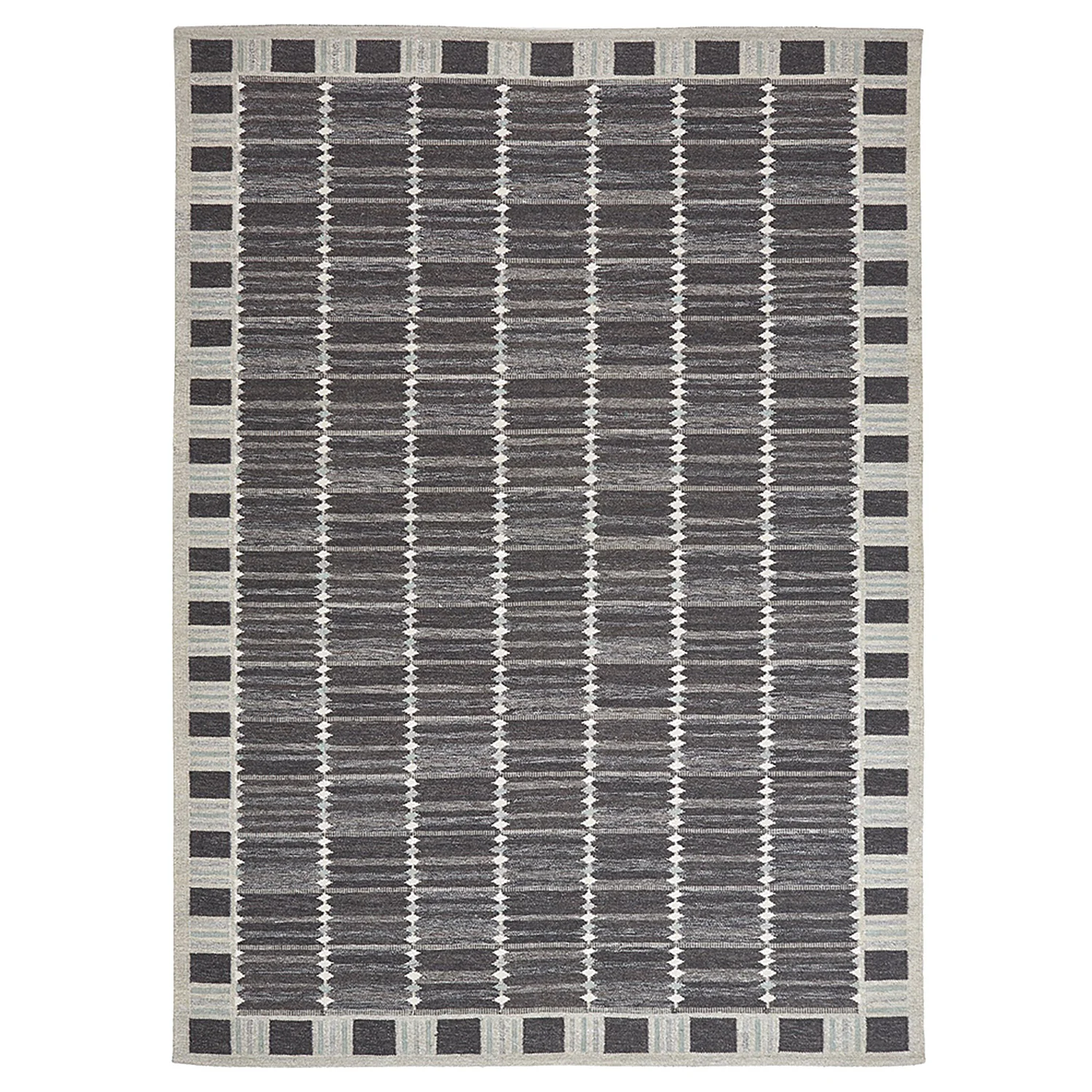ABC Carpet - Black Flatweave Wool Rug - 10' x 14'