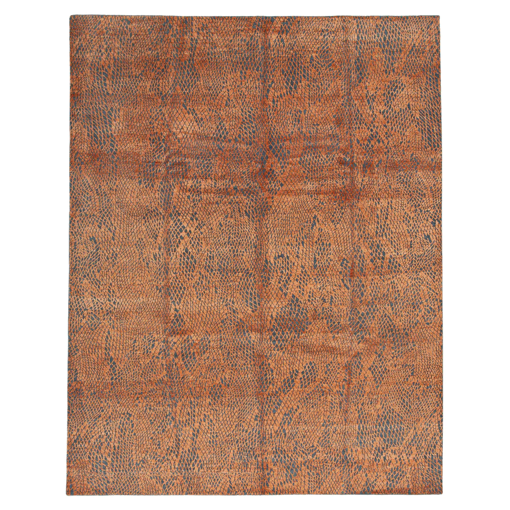 ABC Carpet - Orange Modern Wool Blend Rug - 9'1" x 11'8"