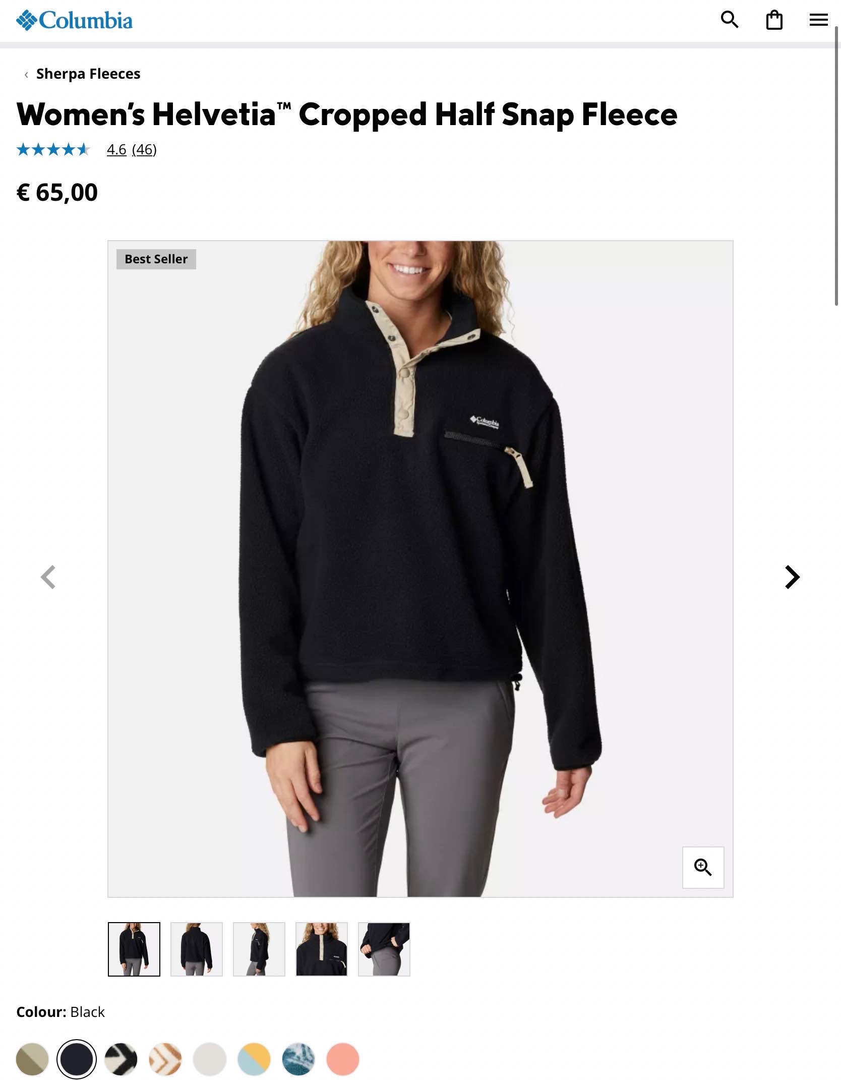 Women's Helvetia™ Cropped Half Snap Fleece Pullover