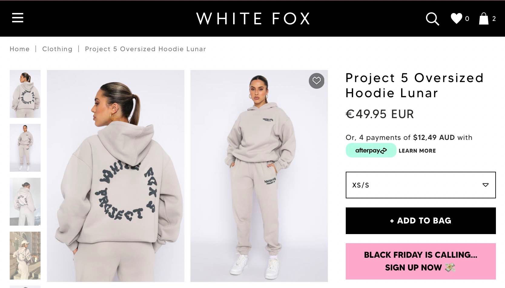 Project 5 Oversized Hoodie Lunar