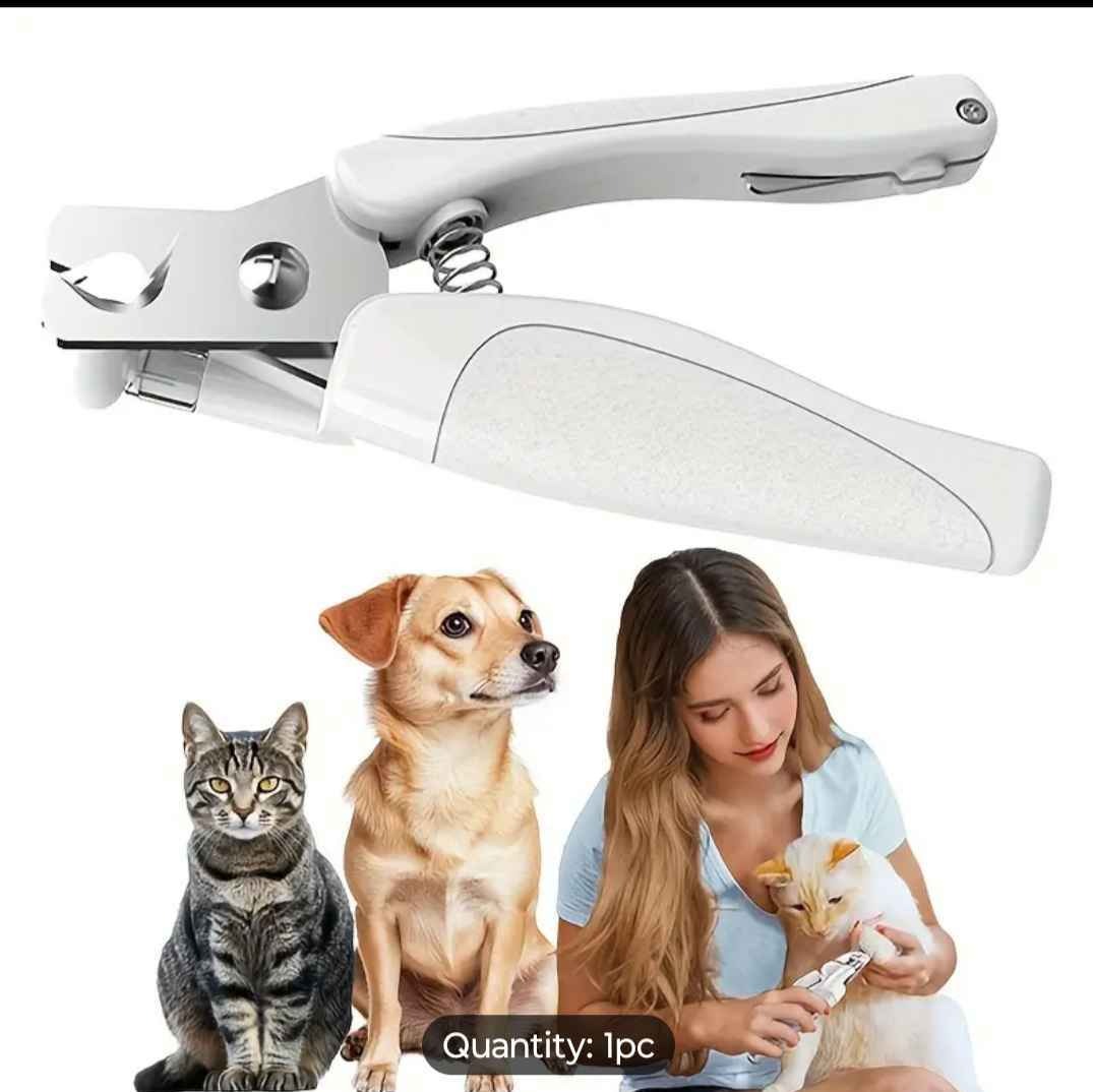 LED Pet Nail Clippers, Cat Nail Clippers, Dog Nail Clippers, Cat and Dog Nail Scissors, with USB Charging, with File, Anti-Nail Splash