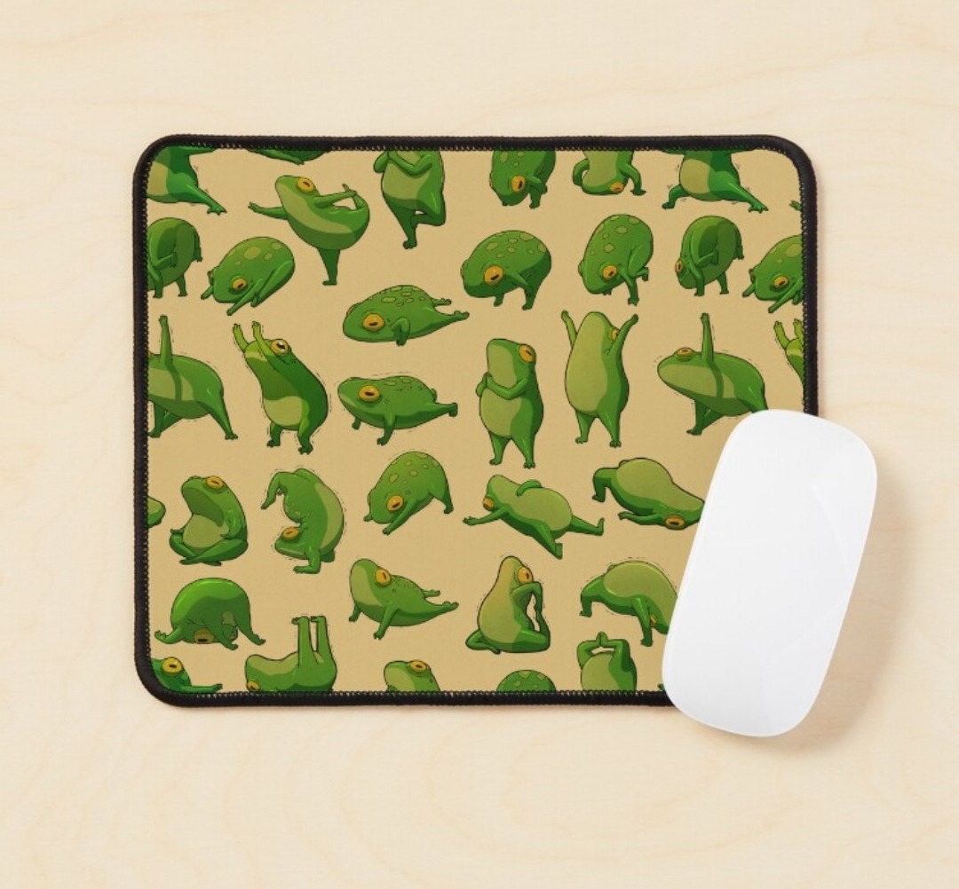 Yoga frogs mousepad