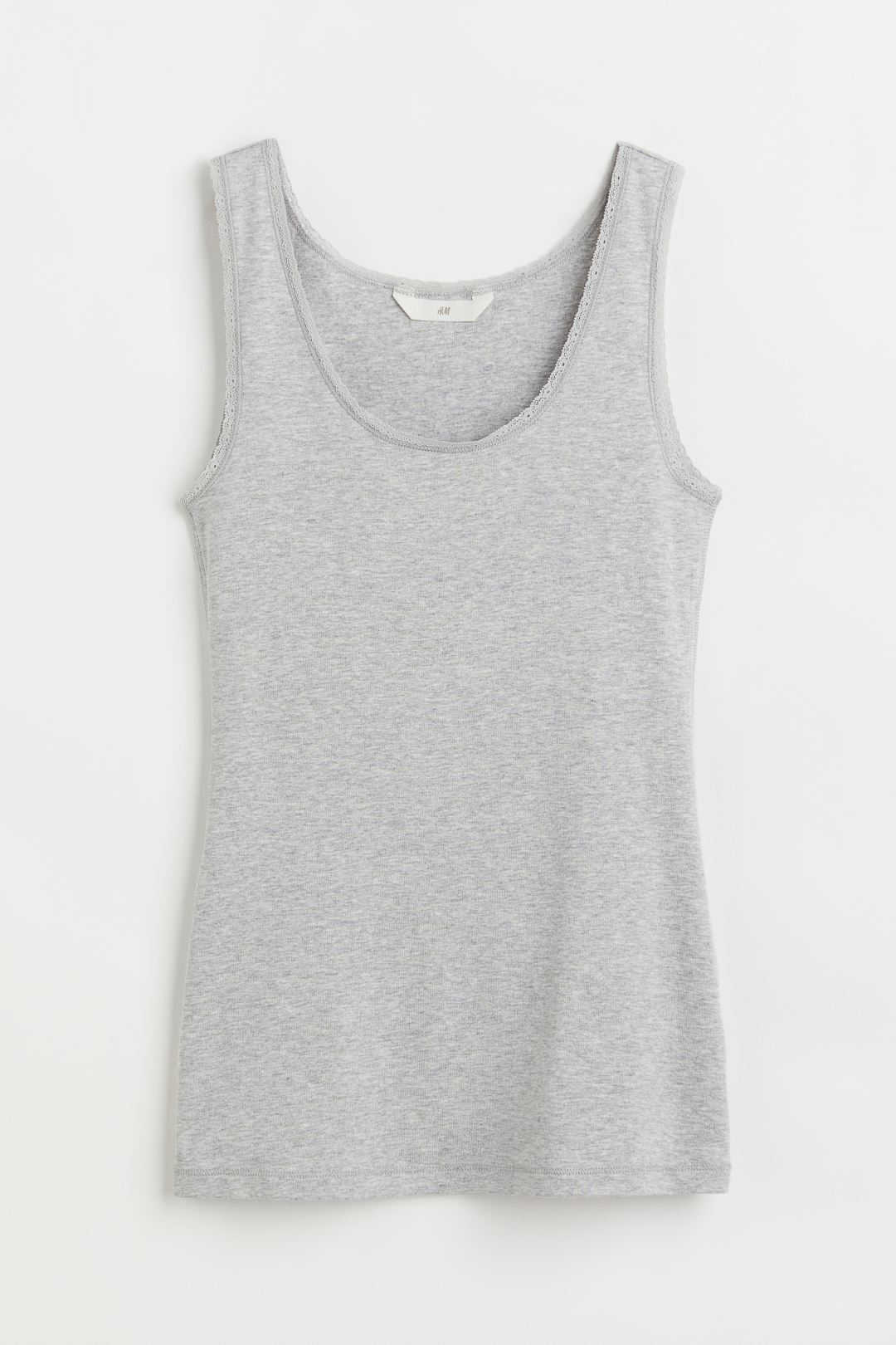 gray lace tank hm