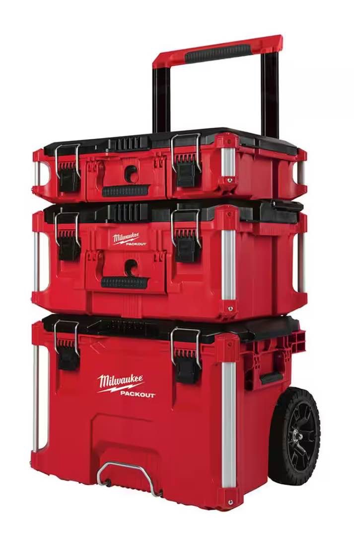 PACKOUT 22 in. Rolling Modular Tool Box LP Handle, 22 in. Large Tool Box and 22 in. Medium Tool Box