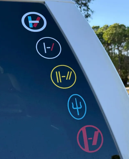 All Eras Twenty One Pilots Logo Decals