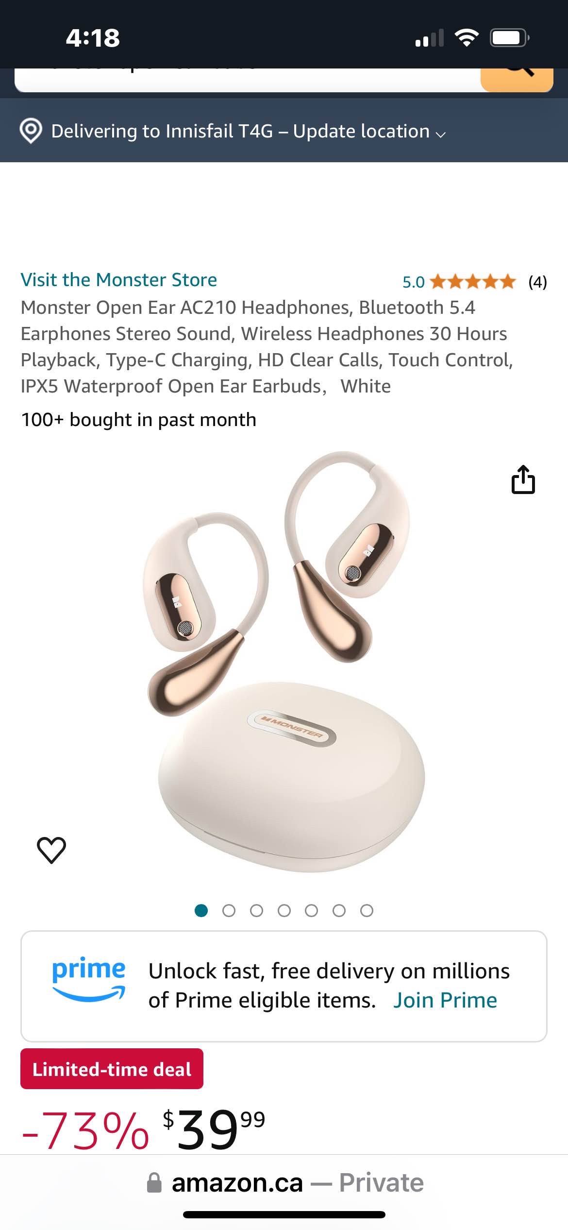Monster Open Ear AC210  headphones