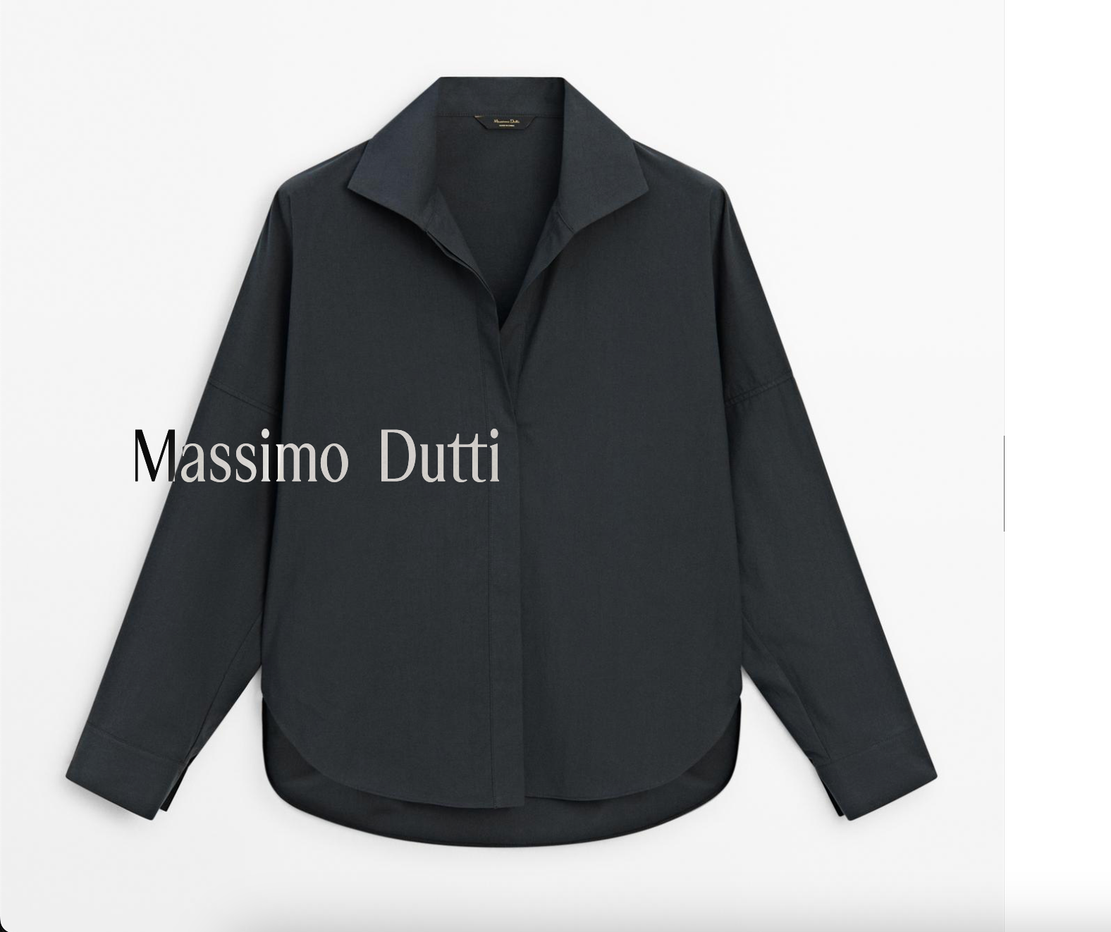100% COTTON SHIRT WITH TUXEDO COLLAR