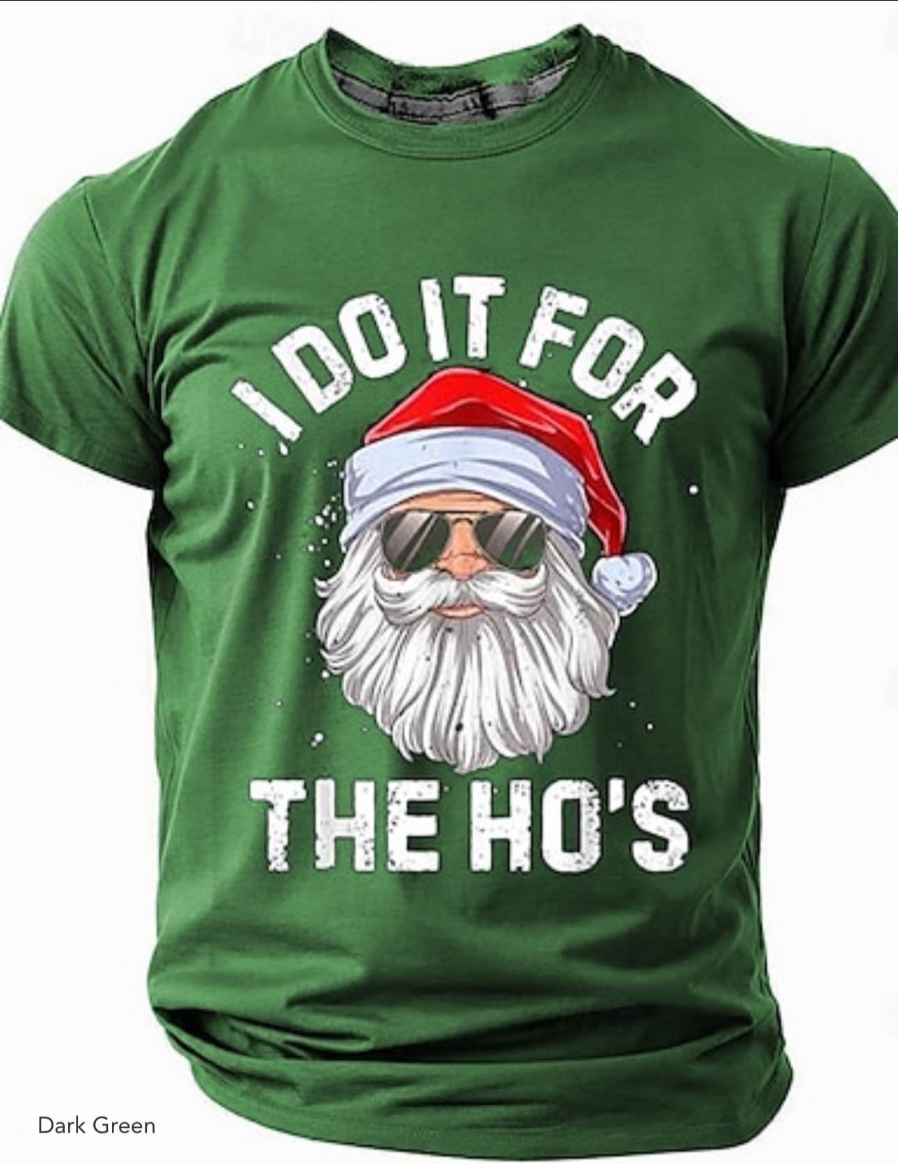 Christmas Men's Funny Christmas 3D T-shirts Santa Claus Fashion Athleisure 3D Print Tee Party Street Light Blue Black Light Green Short Sleeve Crew Ne