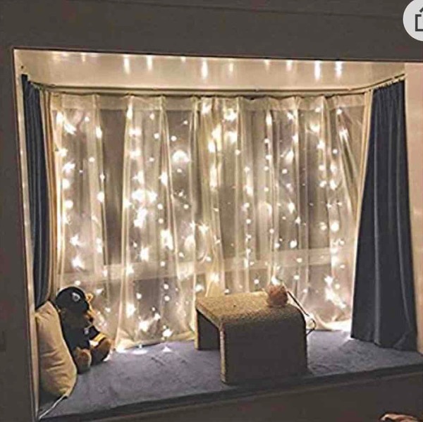 Twinkle Star 300 LED Window Curtain String Light Wedding Party Home Garden Bedroom Outdoor Indoor Wall Decorations, Warm White: Home & Kitchen