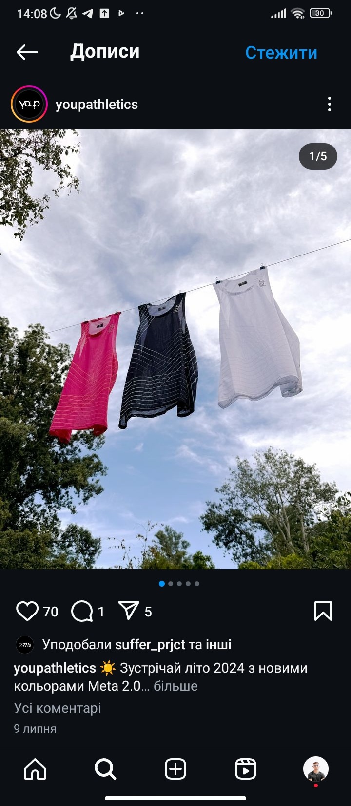 Youp running top