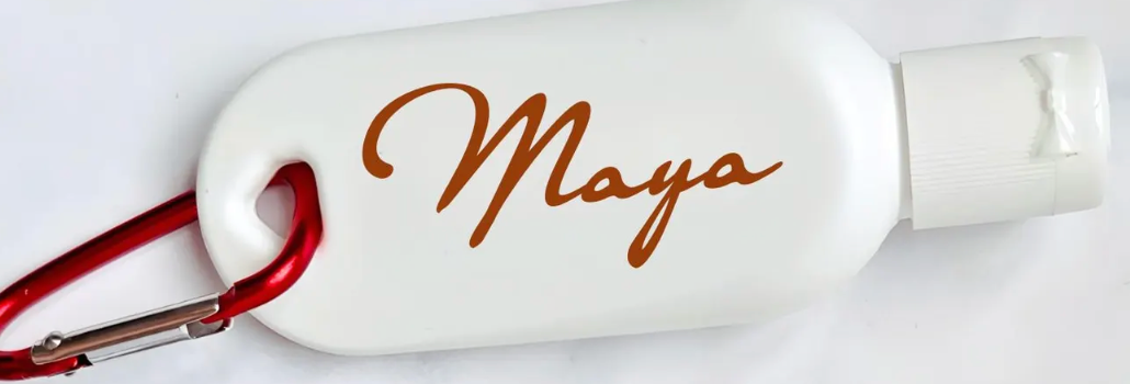 Personalized sunscreen bottle