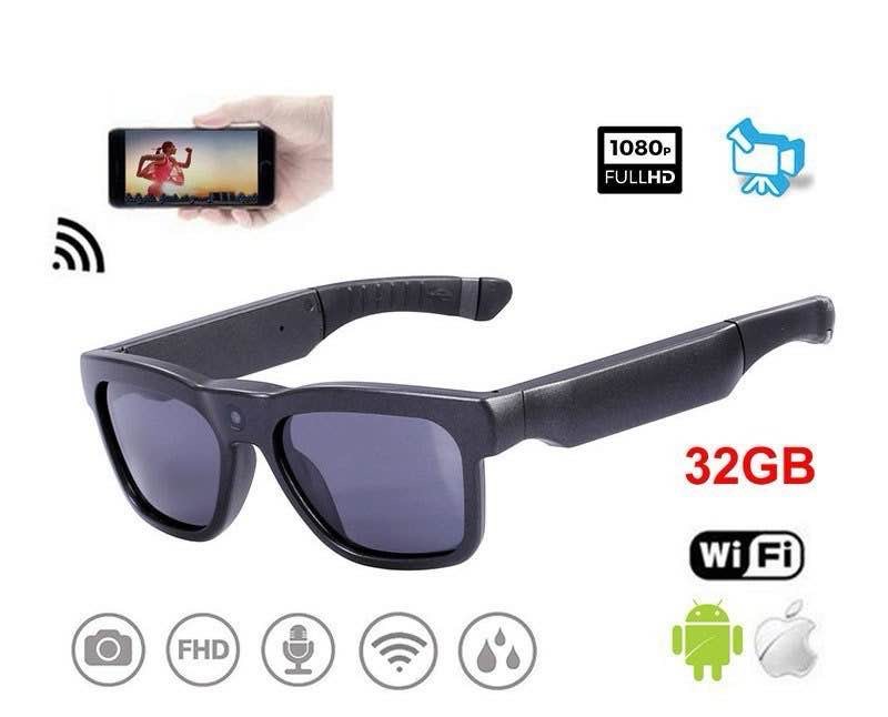 Wifi camera glasses FULL HD with 32GB memory + IP22 waterproof | Efeel.co