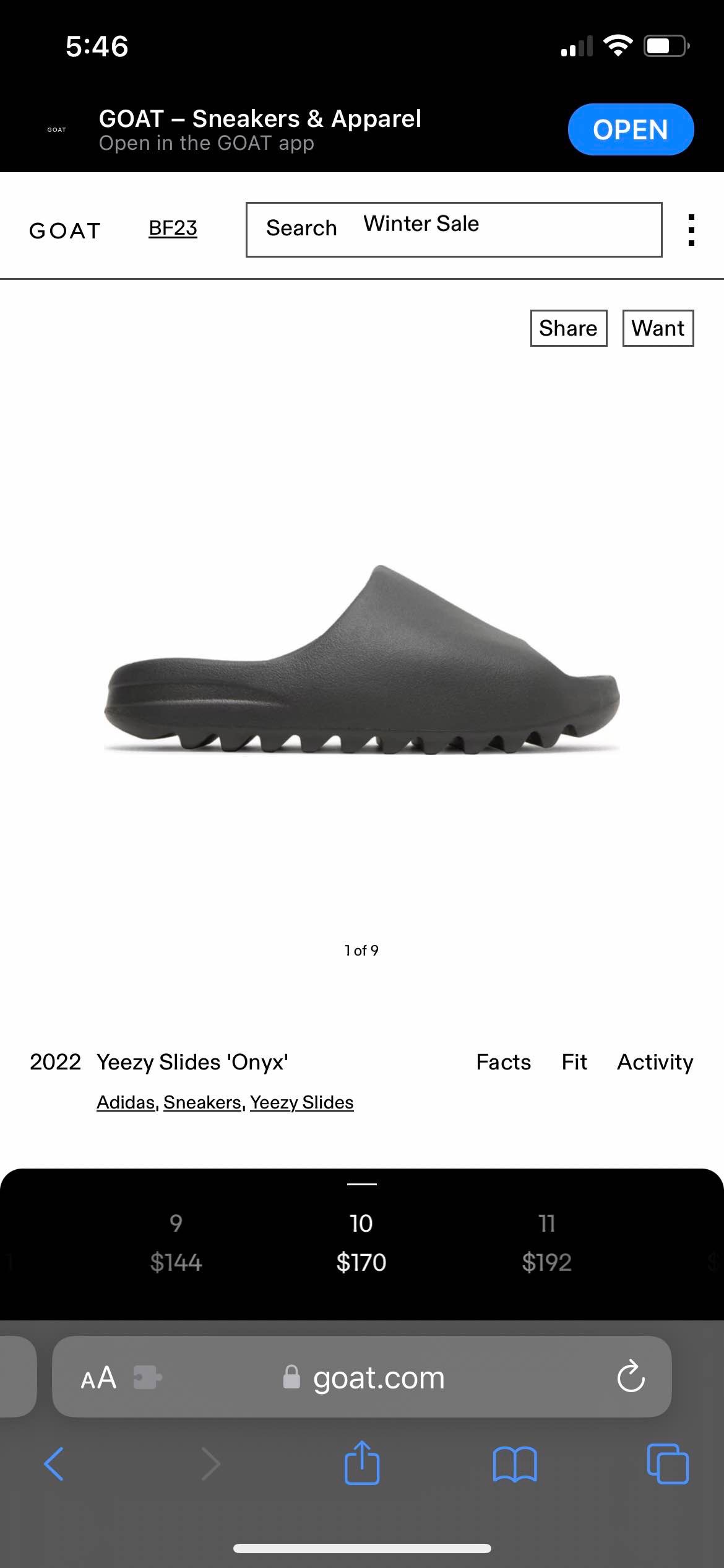 Yeezy Slides 'Onyx'