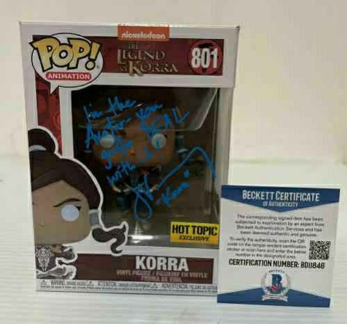 JANET VARNEY SIGNED AUTOGRAPHED Legend Of KORRA FUNKO POP 801 Beckett COA 3