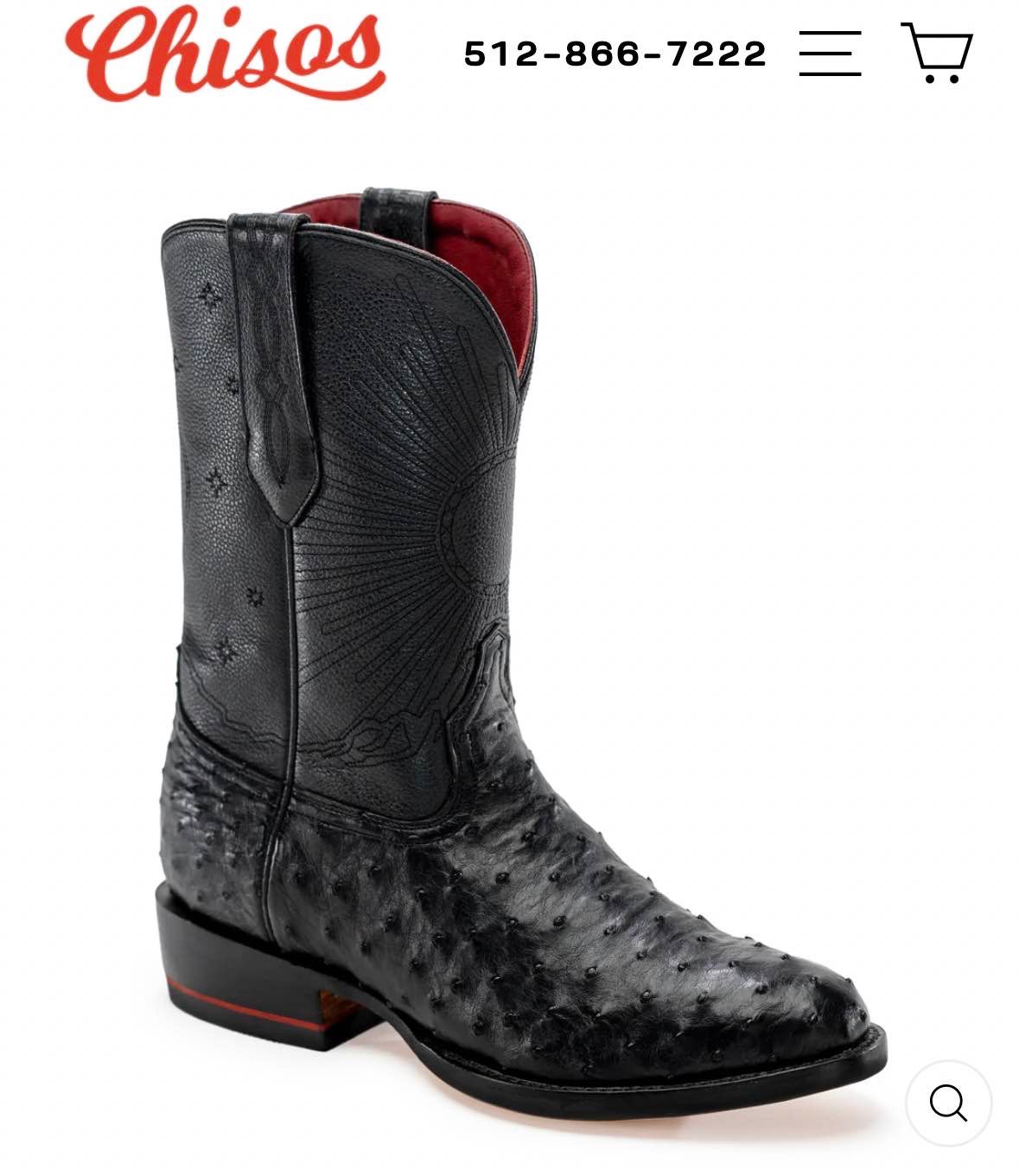 Chisos No 1 Ostrich Boots