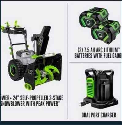 EGO 2 Stage Blower w/ (2) 7.5AH Batteries