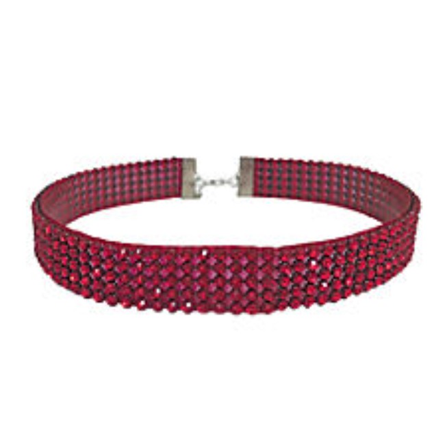 Red Rhinestone Choker