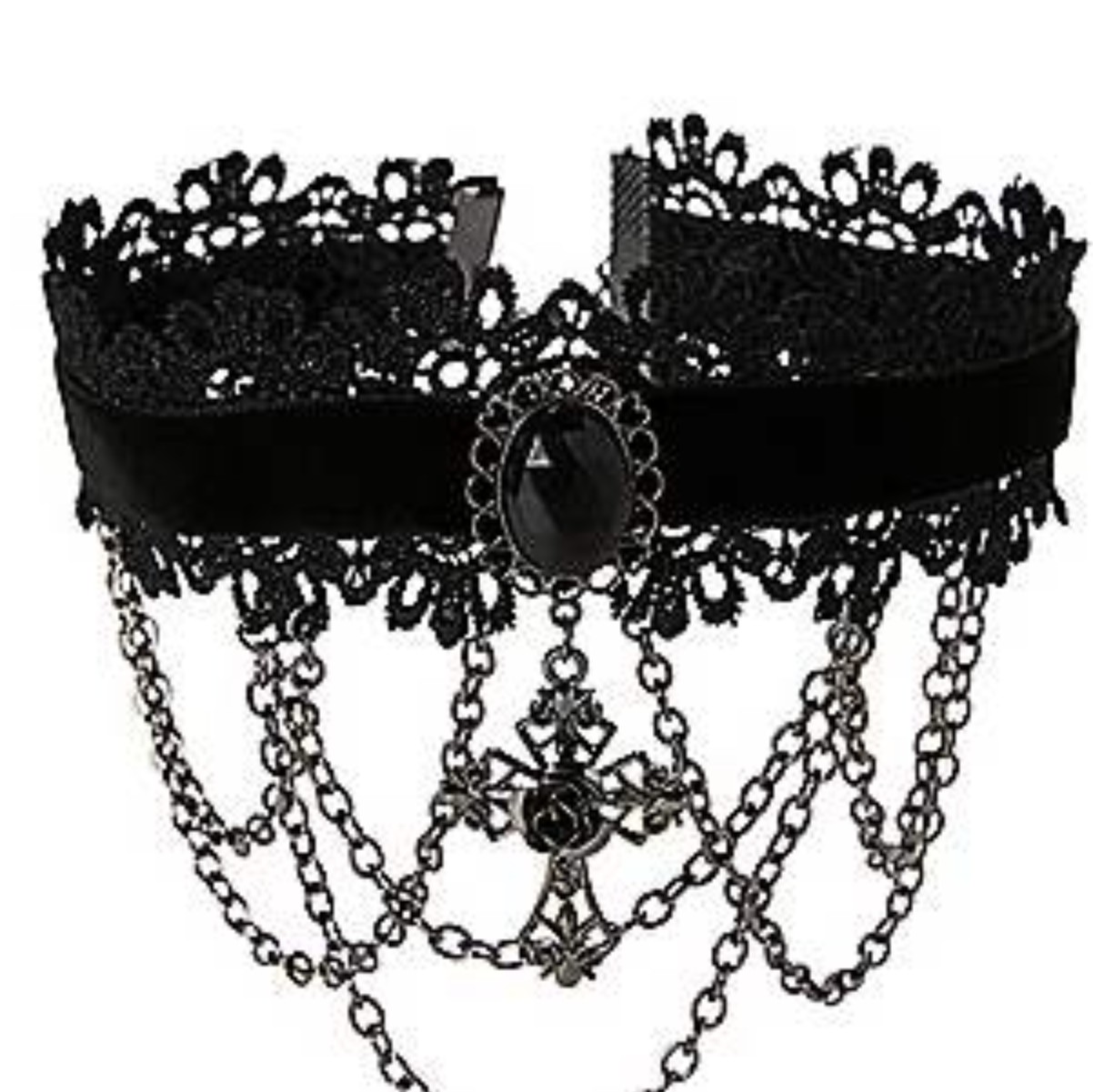 Vampire Cross Lace Choker